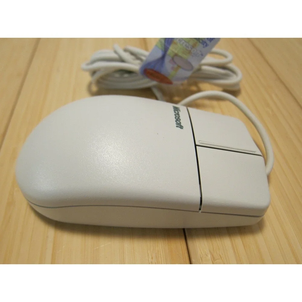 NOS Vintage 2 Button Microsoft Mouse Port Compatible PS2 Mouse 2.1A PN X03-68761